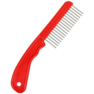 The Hair Doctor Extra Long Tooth Hair Comb 1 1/4 Inch with silky smooth rotating teeth to prevent hair damage (Beautiful Red)