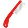 The Hair Doctor Extra Long Tooth Hair Comb 1 1/4 Inch with silky smooth rotating teeth to prevent hair damage (Beautiful Red)