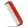 Hair Doctor 4" Mini Comb with Silky Smooth Rotating Teeth Reduces Hair Breakage and Hair Loss (4" Red)