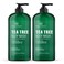 Botanic Hearth Tea Tree Body Wash - 16 fl oz - Helps Soothe Itchy, Dry Skin, Antifungal Body Wash with 100% Pure Tea Tree Oil - Sulfate Free, Paraben Free, for Men and Women Set of 2
