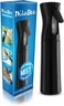 DilaBee Continuous Mist Empty Black Spray Bottle For Hair - Salon Quality 360 Water Misting Sprayer - Pressurized Aerosol Stylist Spray Mister BPA Free (10 Oz)