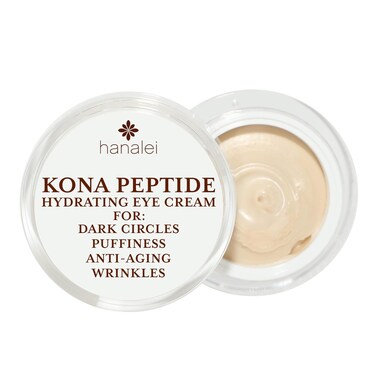 Hanalei Kona Peptide Eye Cream with Caffeine &ndash; Reduces Wrinkles, Puffiness, Dark Circles, Hydrating, Smoothing, Revitalizing Formula with Hawaiian Botanicals and Peptides &ndash; Cruelty-Free, Vegan, 0.5 oz