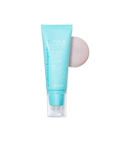 TULA Skin Care Face Filter Blurring and Moisturizing Primer - Luna, Evens the Appearance of Skin Tone &amp; Redness, Hydrates &amp; Improves Makeup Wear, 1fl oz
