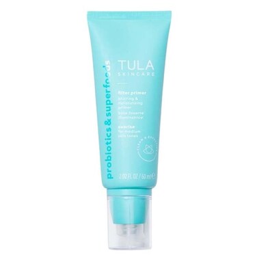 TULA Skin Care Face Filter Blurring and Moisturizing Primer - Evens the Appearance of Skin Tone &amp; Redness, Hydrates &amp; Improves Makeup Wear