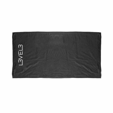 Level 3 Premium Shaving Towel - Soft, Light and Absorbent - Ideal for Haircuts and Shaves, Black