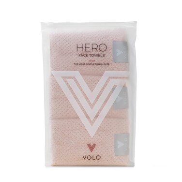 VOLO Hero Cloud Pink Face Towel   Reusable Facial Wash Cloths   Makeup Remover &amp; Post Shower Washcloths   Ultra Soft, Absorbent, Gentle, Fast Drying Nanoweave Fabric Face Towels   Microfiber 3PK
