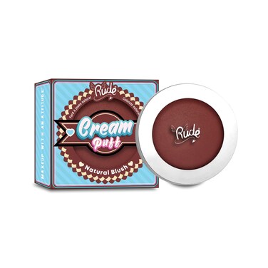 Cream Puff Natural Blush - Red Velvet by Rude Cosmetics for Women - 0.21 oz Blush