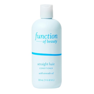 FUNCTION OF BEAUTY Straight Hair Conditioner, 11 oz - Formulated with Avocado Oil to Hydrate and Seal in Moisture, Sulfate-Free, Customizable Haircare