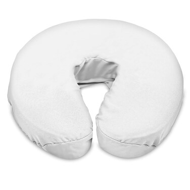 LONDON LINENS Soft &amp; Heavy Microfiber Massage Tables Face Cradle Covers Cozies Fitted- 4 Pieces (4, White)