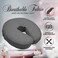 LONDON LINENS Soft &amp; Heavy Microfiber Massage Tables Face Cradle Covers Cozies Fitted- 4 Pieces (4, Grey)