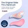 Crave Naturals Glide Thru Detangling Brush for Adults and Kids - Detangler Brush for Curly or Straight, Wet or Dry Hair - Gentle on Tangles Hair Comb - 7.5x3-Inch, Pink and Soft Hazy Swirl (Pack of 2)