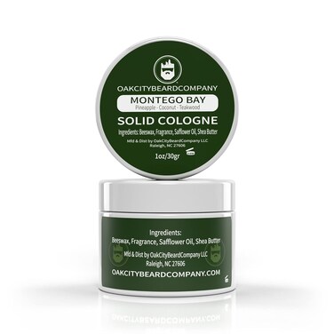 Oak City Beard Company - Montego Bay - Solid Cologne - 1 Ounce - Pineapple - Coconut - Teakwood