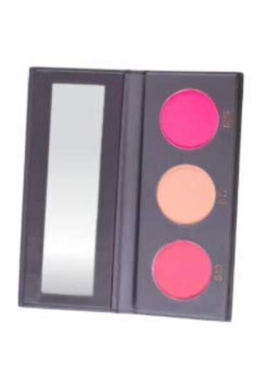 KAB Cosmetics - BlushMeUp Palette &ndash; Tricolor, Pressed-Powder Blush Palette with Compact Mirror &ndash; 3 Long-Lasting, Pink Blush Shades of Cruelty-Free Color for Warmth &amp; Contour (Vanilla Bean)