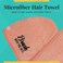 Felicia Leatherwood Microfiber Hair Towel Wrap - Quick Drying, Anti Frizz &amp; Gentle on Hair - Easy to Use, Saves Time, Lightweight &amp; Compact - for Curly, Long &amp; Thick Hair - Men &amp; Women - Watermelon