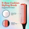 Classic Styling Hair Brush 9 Row - For Natural, Thick, Curly Hair   Classic Nylon Bristle Styling &amp; Detangler, Great For Creating Ringlets, For Separating, Shaping &amp; Defining Curls -