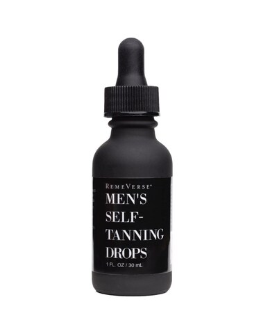 Men&rsquo;s Self-Tanning Drops by RemeVerse: Sunless Tanner Formulated for Men to Achieve Natural-Looking Color &amp; Even Skin Tone, 1 FL OZ.