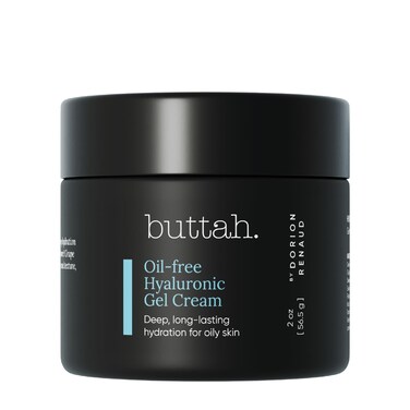 Buttah Skin by Dorion Renaud Oil-Free Hyaluronic Gel Cream 2oz - Daily Moisturizer - Hyaluronic Acid for Deep Hydration - AM &amp; PM Moisturizer - Naturally Based Skin Care - Black-Owned Skincare