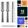 EZGOODZ Gray Vent Hair Brush, 8 Inch. Pack of 12 Plastic Hairbrushes for Woman &amp; Man. Gentle Brushing and Hair Care for Spa Salons. Bulk Hair Brushes with Plastic Bristles