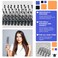 EZGOODZ Gray Vent Hair Brush, 8 Inch. Pack of 12 Plastic Hairbrushes for Woman &amp; Man. Gentle Brushing and Hair Care for Spa Salons. Bulk Hair Brushes with Plastic Bristles