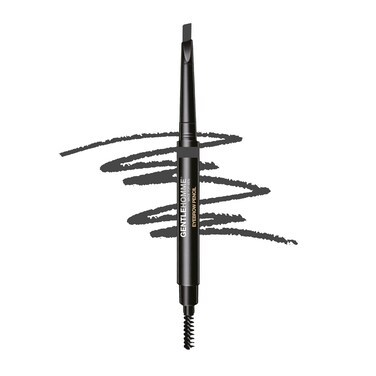 Eyebrow Pencil - Men&rsquo;s Brow Pencil - 2-in-1 Brow Brush &amp; Lead Pencil - Shape, Define &amp; Fill In Eyebrows - Ultra-Thin Pencil - Long-Lasting Color - Vegan - Gray - 1 Pencil