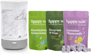Happy Wax Marble Signature Warmer and Wax Melts Kit (Spa)