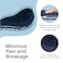 Crave Naturals Glide Thru Detangling Hair Brush for Adults and Kids - Detangler Hairbrush for Curly or Straight, Wet or Dry Hair - Gentle on Tangles Hair Comb - Navy Blue and Blue Cheetah (Pack of 2)