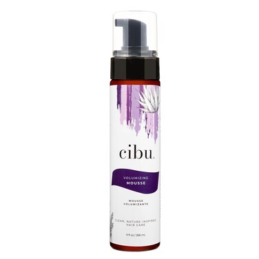 CIBU Volumizing Mousse   Travel Size Fine Hair Thickening Mousse   Strong Hold   Ultra Lightweight   Shine   Nutrient-Rich Aloevera, Rice Protein, Sunflower Seed Extract   9oz
