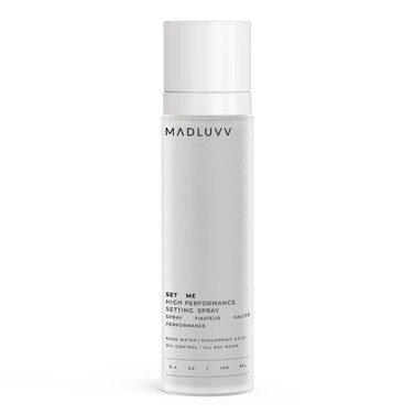 MADLUVV Set Me Illuminating Makeup Setting Spray, Hyaluronic Acid &amp; Rosewater Mist for a Hydrated Glow &ndash; 3.4oz. Standard