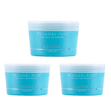 L&rsquo;EUDINE Redugel Plus Skin Tightening Cream &ndash; Pack of 3 &ndash; 8oz Anti Cellulite Cream with Mint Oil, Field Horsetail, Marine Algae, Maca Extract &ndash; Powerful Non-Greasy Formula &ndash; Firming and Toned Skin