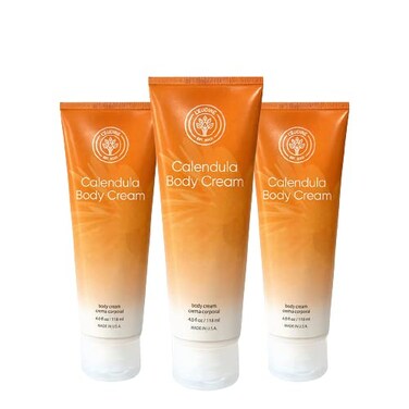 L&rsquo;EUDINE Calendula Cream &ndash; Pack of 3-4fl oz Calendula Body Cream for Acne, Wrinkles, Fine Lines, Scars &ndash; Calming and Soothing Repair Cream &ndash; Natural Calendula Extract with Vitamin E, Echinacea