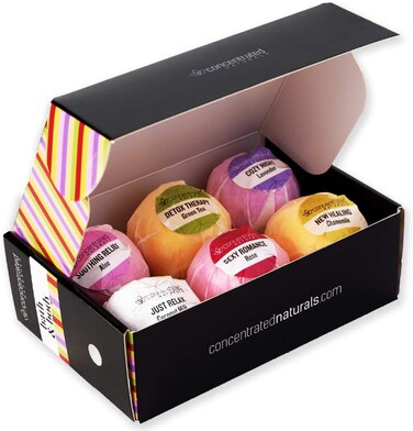 Bath Bombs for Women Relaxing Bath Bomb Gift Set All Natural Bathbombs for Woman with Essential Oil Scented Large Bulk 6 Pack Individually Wrapped Fizzy All Natural Bath Bombs&hellip;