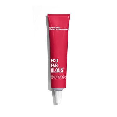 Dewy Lip Gloss - Enriched with Squalane and Jojoba Esters, Nourishes and Conditions Lips, Clean + Recyclable + Vegan, 15 mL/ 0.5 Fl Oz - Monswoon (Red)