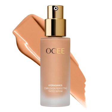 Ogee Complexion Perfecting Tinted Moisturizer For Face (Gingko 5.00N - Medium Tan, Neutral Undertones) - Lightweight Tinted Serum with Vitamin C &amp; Jojoba Oil - Certified Organic &amp; Made in USA
