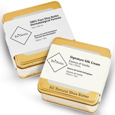 Eu'Genia 12oz Dermatological + 12oz Silk Cream in Vanilla