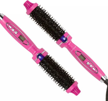 Head Kandy Perfectionist Ceramic Heated Hot Air Styling/Curling Iron Brush (32mm, Pink)
