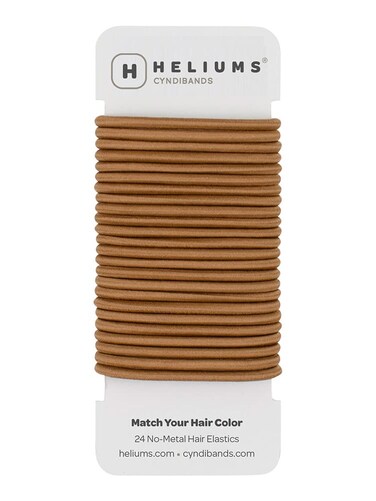 Cyndibands Elastic Hair Ties - Dark Golden Blonde - 4mm x 1.75 Inch Diameter Ponytail Holders - 24 Count