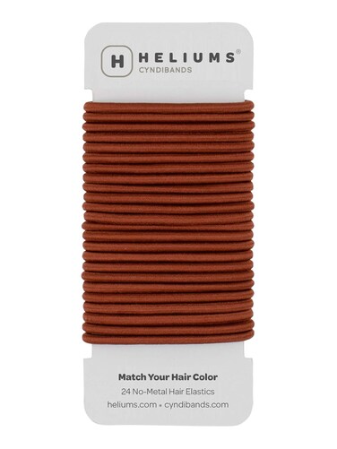 Cyndibands Elastic Hair Ties - Auburn Red - 24 Count, 4mm x 1.75 Inch Diameter Ponytail Holders