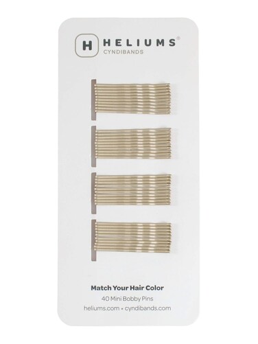 Heliums Mini Bobby Pins - Ash Blonde - 40 Pack, 1.5 Inch Small Hair Pins For Thin Hair &amp; Kids