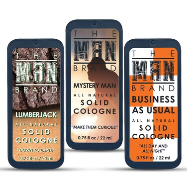 Solid Cologne Sample Set - Mens Sample Cologne Pack - Mens fragrance Sampler Set - Mens Travel Size Cologne Sampler Set (The Triad - 3 Pack - 0.75 oz each)