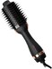 FoxyBae Blowout Dryer Brush 60mm - All-in-One Ceramic Tourmaline - Hair Styler, Curler &amp; Volumizer - Hot Air Styling Tool (Black Rose-Gold)