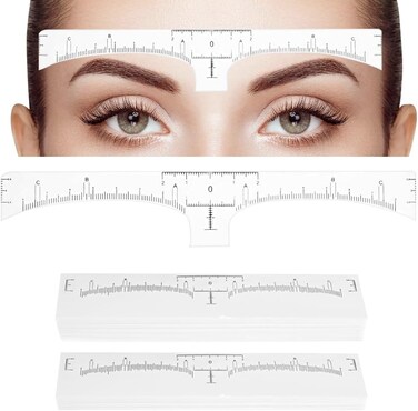 Disposable Eyebrow Ruler - Eyebrow Shaping Microblading Supplies - Adhesive Eyebrow Mapping Kit - Accurate Eyebrow Measuring Tool for Perfect Brows - Brow Mapping Tool by Existing Beauty 100 Count