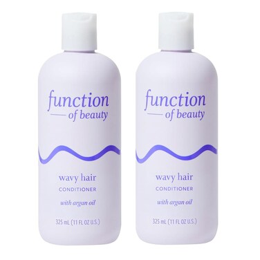 Function of Beauty Wavy Hair Conditioner, 11 oz Each (2-Pack) - Formulated with Argan Oil to Enhance Glossiness &amp; Natural Shine, Sulfate-Free, Customizable Haircare