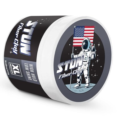 STUN Hair fiber Clay Styling Product with Medium Hold and Natural Finish for Men - Long Lasting Hair Styling Product for Effortless Styling and Perfect Hairstyles - XL Mega Pack (16.68 Oz/473g)
