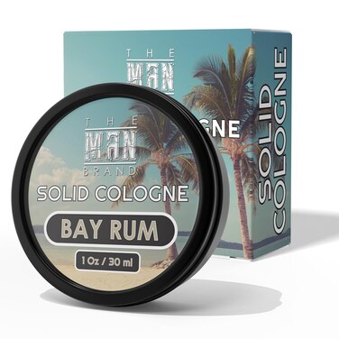 Solid Cologne Men's Bay Rum Cologne for Men, Wax Bay Rum Solid Cologne for men, Solid Perfume with a Bay Rum and coconut scent (1 Ounce, Bay Rum Mens Cologne Balm)
