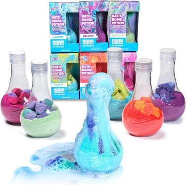 Tub Works&reg; Kids Bath Bomb Potion&trade; Bath Toy, Variety 6 Pack   Nontoxic   Fizzes, Foams &amp; Bubbles with an Eruption of Color   Interactive Bath Bombs for Kids   Fun Science Toddler &amp; Kids Bath Toys