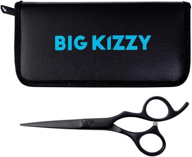 Big Kizzy Cutting Shears - blend in extensions, layer, &amp; texturize - sharp stainless steel hair cutting scissors for extensions, wigs, hair pieces, clip ins