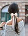 Large Double Bow Ribbon Hair Clips for Women and Girls, 2 Pcs Pack, Black White Coquette Barette Hair Clip Accessories