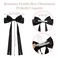 Large Double Bow Ribbon Hair Clips for Women and Girls, 2 Pcs Pack, Black White Coquette Barette Hair Clip Accessories