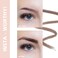 LAVONE Eyebrow Pencil - Makeup Waterproof Brow Pen with Triangular Tip, Dual-Sided Brow Brush, Precise, Fine Tip, Fills Eyebrows Creates Natural Looking Brow, with Hair Clips - Soft Brown