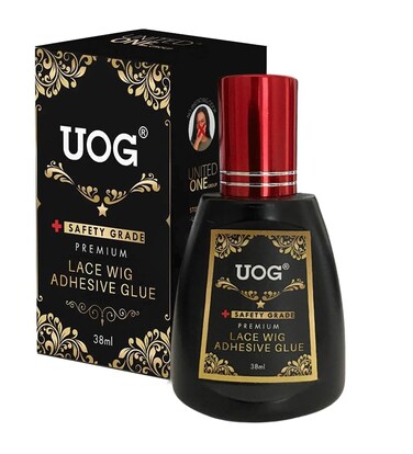 UOG Lace Wig Adhesive Glue - Waterproof, Quick-Dry, Allergy-Free, Odorless with Strong Hold. 15-20 Min Installation for Poly &amp; PU Base Toupees, Hairpieces, and Lace Wigs.